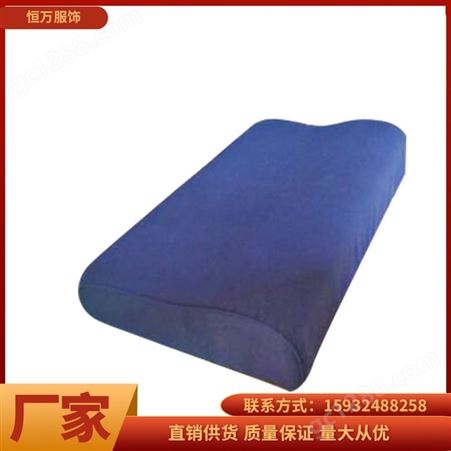 恒万服饰厂家 民政应急救灾 军绿色硬质棉枕头 用定型枕 舒适护颈