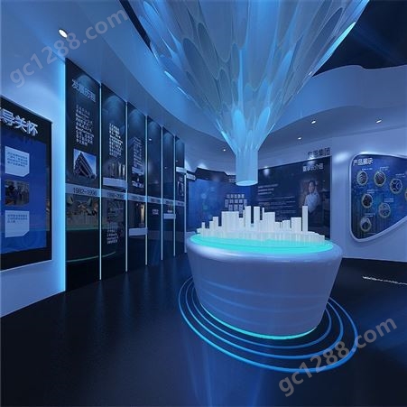 企业展厅设计方案效果图 产品陈列厅 室内展览馆 多媒体互动展示