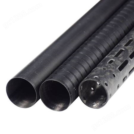 3K碳纤维方管空心碳管 亮面黑色斜纹CNC加工制品